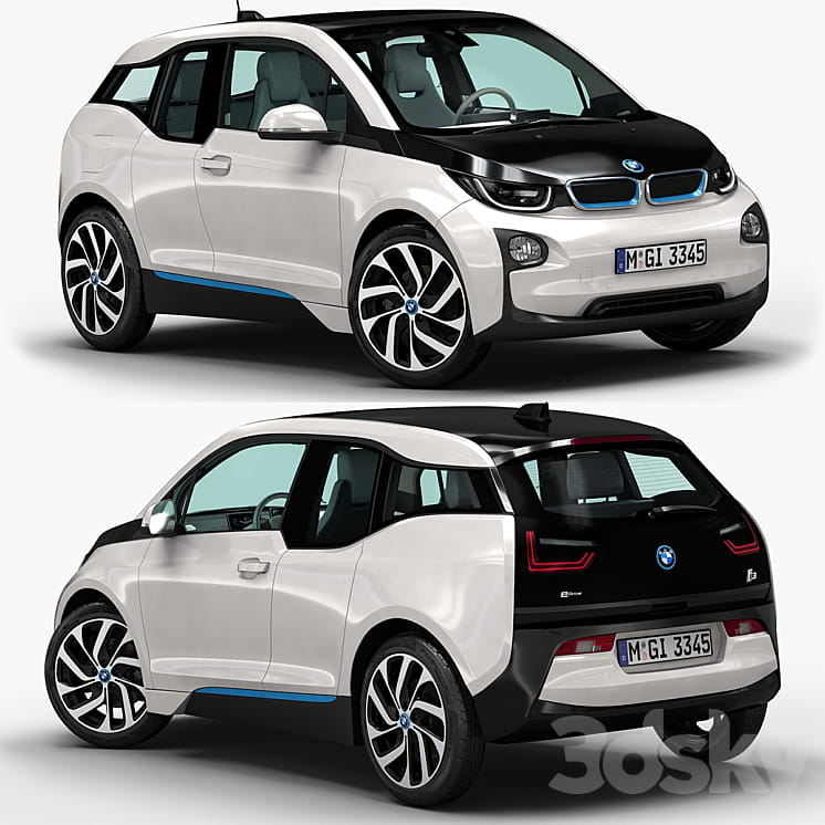 مدل سه بعدی ماشین BMW i3