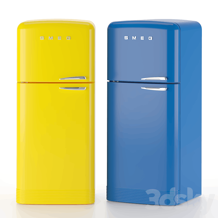 مدل سه بعدی یخچال Smeg