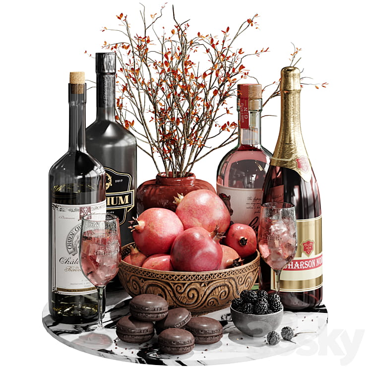 مجموعه مدل سه بعدی غذا و نوشیدنی