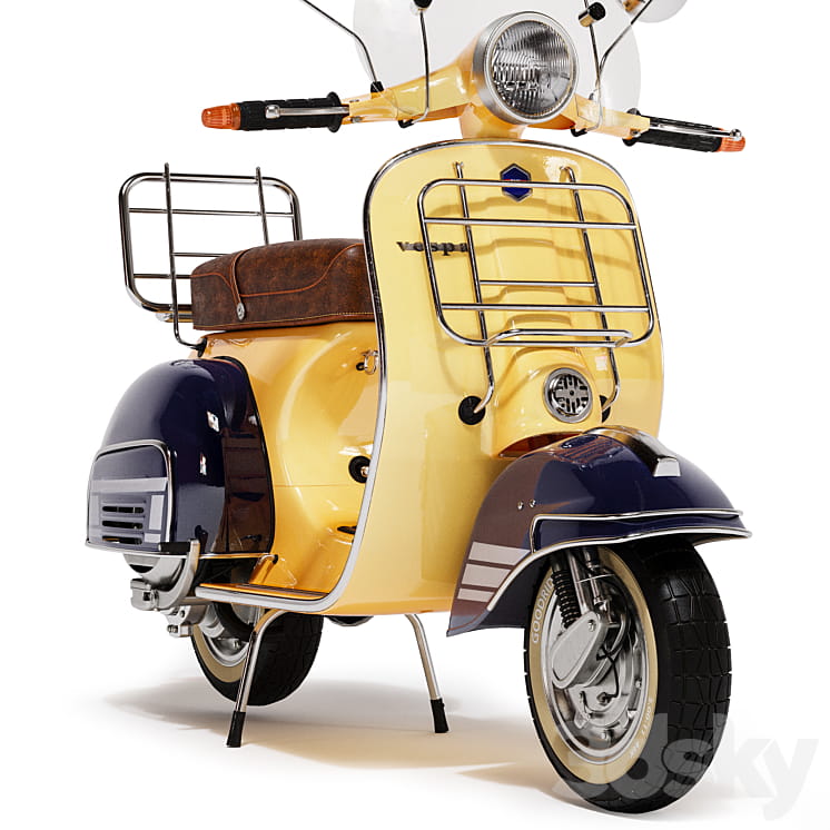 مدل سه بعدی اسکوتر Vespa 5